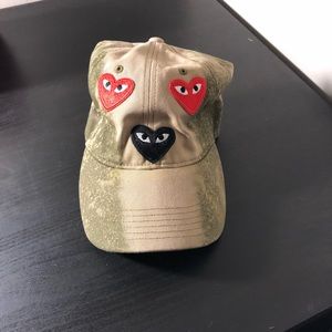 Green bleached custom Comme Des Garçons hat
